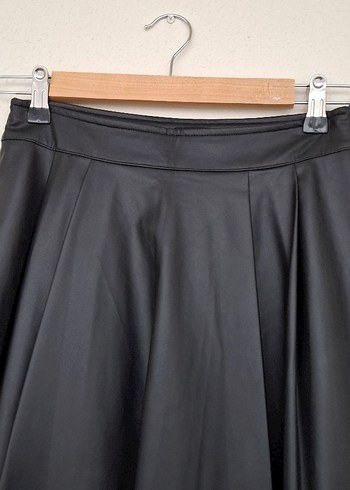 Siyah Uzun Drapeli Kadın Etek - Görsel 4