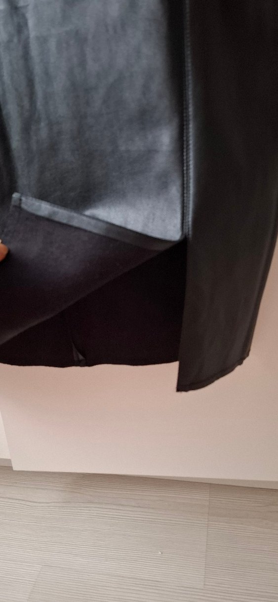 Deri Siyah Midi Kalem Etek - Görsel 3