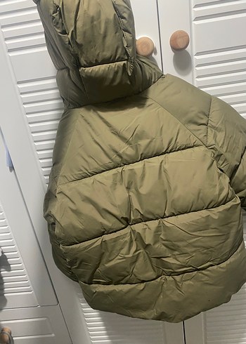 24-36 Ay Beden kahverengi Renk Kapüşonlu Düğmeli Erkek Çocuk Mont