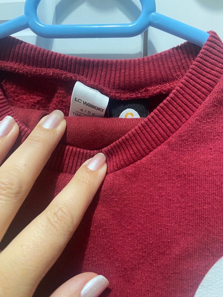 Erkek Çocuk Bordo Sweatshirt eşofman - Görsel 2