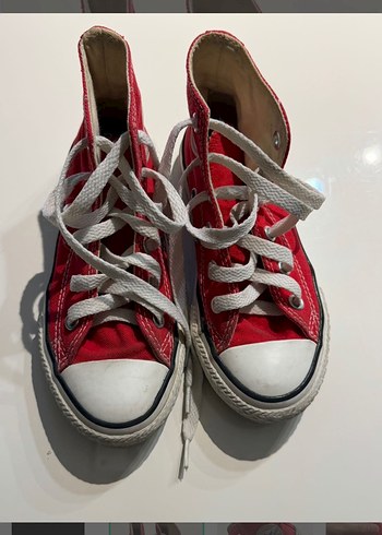 Converse Kirmizi Beyaz Bagcikli Cocuk Sneaker