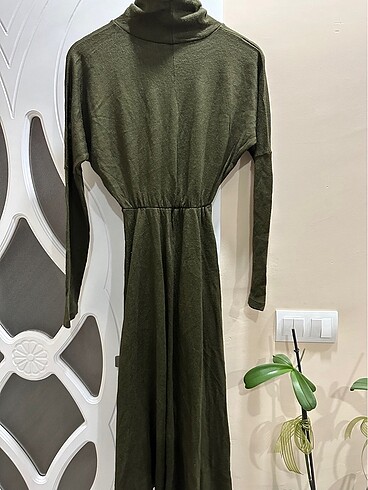 s Beden Yeşil kışlık elbise