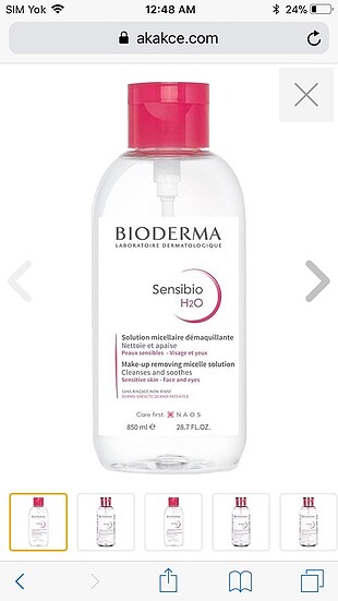 Bioderma misel su 850 ml büyük boy sıfır ürün