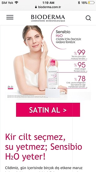 Beden Renk Bioderma misel su 850 ml büyük boy sıfır ürün