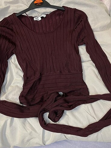 Zara bağlamalı fitilli bluz