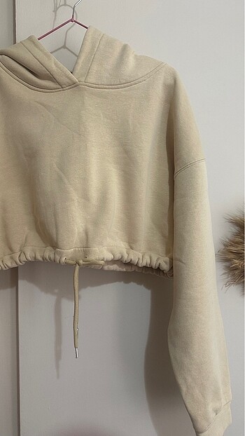 Asos Asos kapüşonlu crop sweatshirt