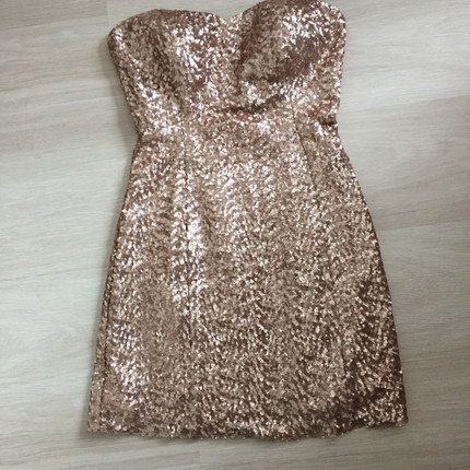 Paletli bronz elbise