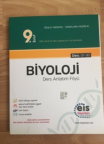 9.sınıf Eis Yayınları Biyoloji Ders Anlatım Föyleri 