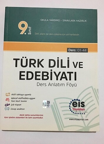 Eis Yayınları 9.sınıf Türk Dili ve Edebiyatı Konu Anlatım Föyler