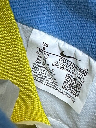 39 Beden mavi Renk Nike Dunk Low