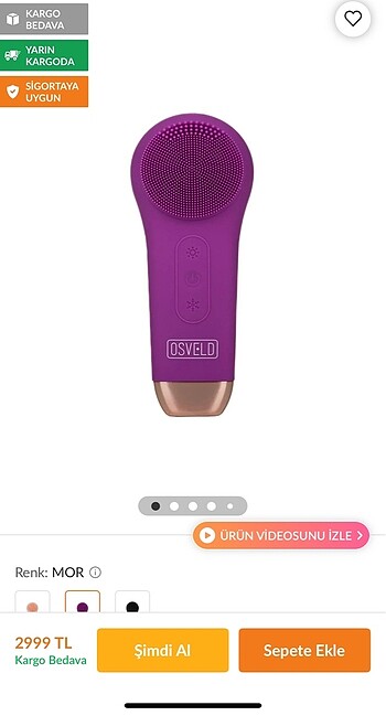  Beden Renk Osveld yüz yıkama cihazı