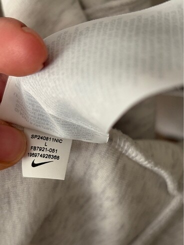 l Beden gri Renk Orijinal Nike tech fleece