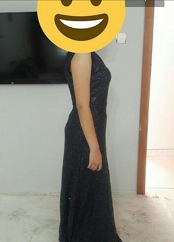 m Beden lacivert Renk Laci payetli abiye
