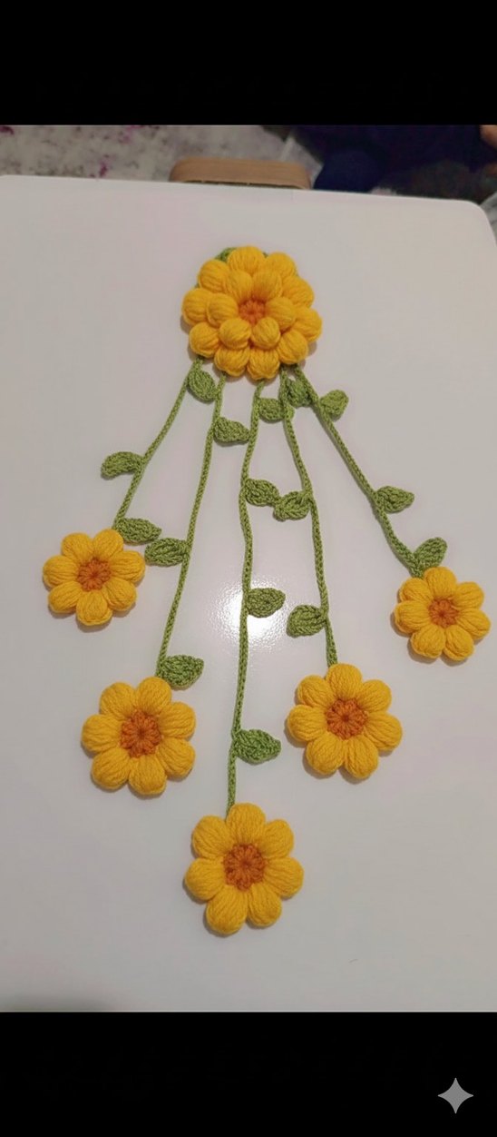 Sarı Çiçekli Bohem Saç Tokası - Görsel 2