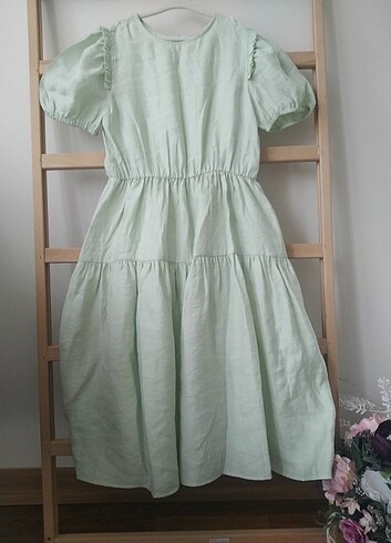 10 Yaş Beden yeşil Renk Zara elbise