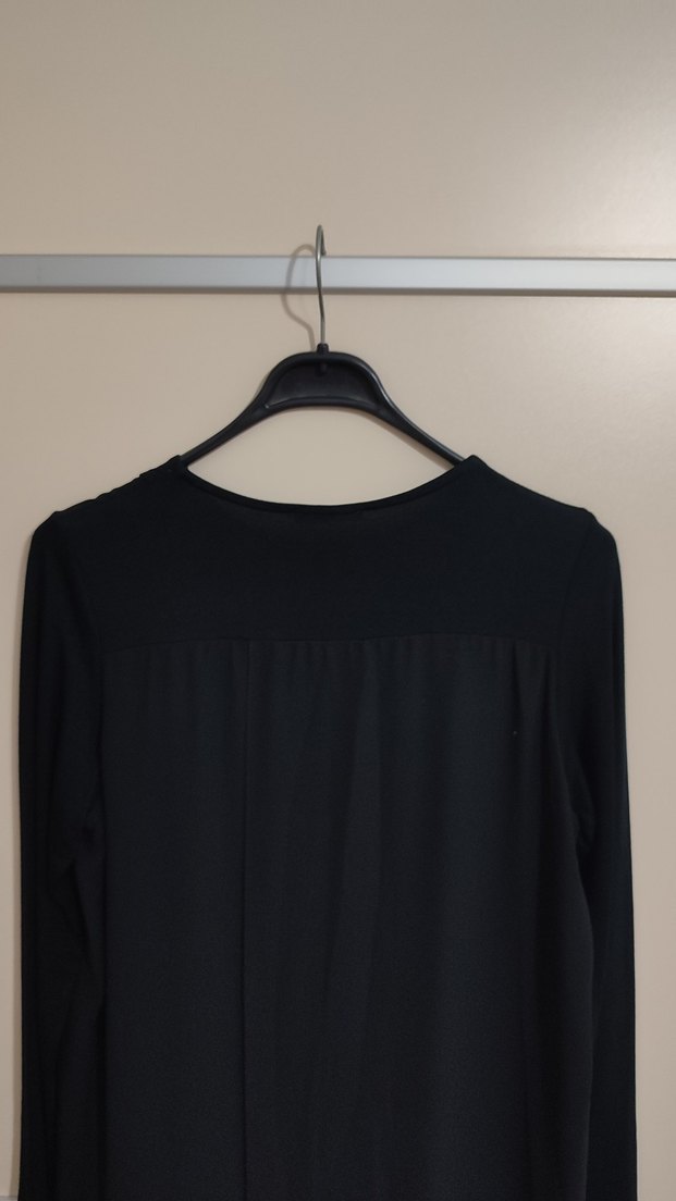 Siyah Uzun Kollu Salaş Elbise Tunik - Görsel 4