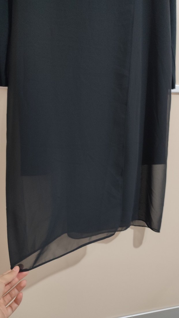 Siyah Uzun Kollu Salaş Elbise Tunik - Görsel 5