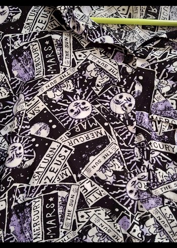 Kadın Gri mor Baskılı Uzun Kollu Gömlek - Görsel 3