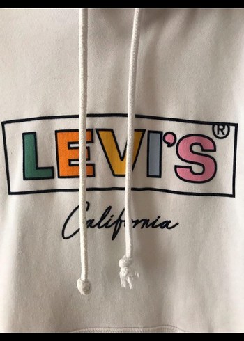 Levis Levi's Kadın Beyaz Kapüşonlu Sweatshirt