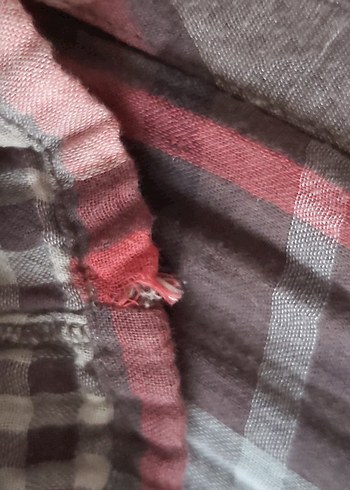 Gri Ekose Pamuklu Uzun Kollu Gömlek - Görsel 6