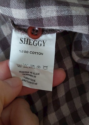 Gri Ekose Pamuklu Uzun Kollu Gömlek - Görsel 5