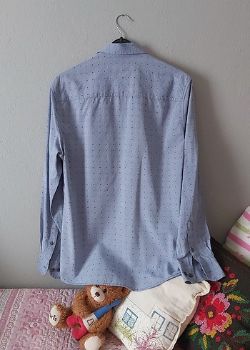 Düğmeli Uzun Kollu Erkek Gömlek - Görsel 2