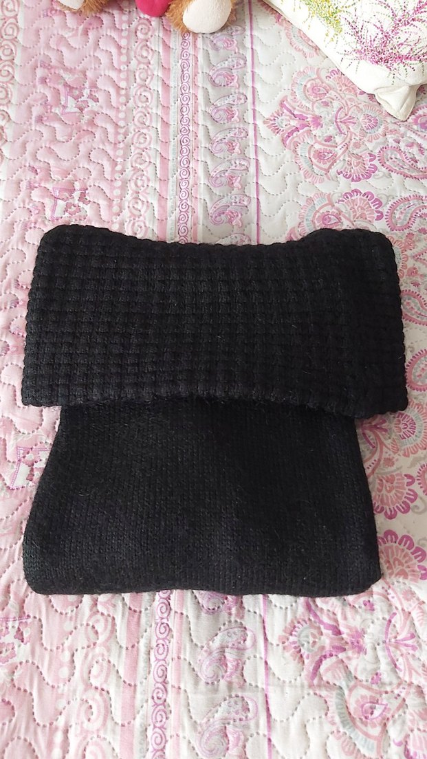 Siyah Boğazlı Triko Kadın Kazak - Görsel 5