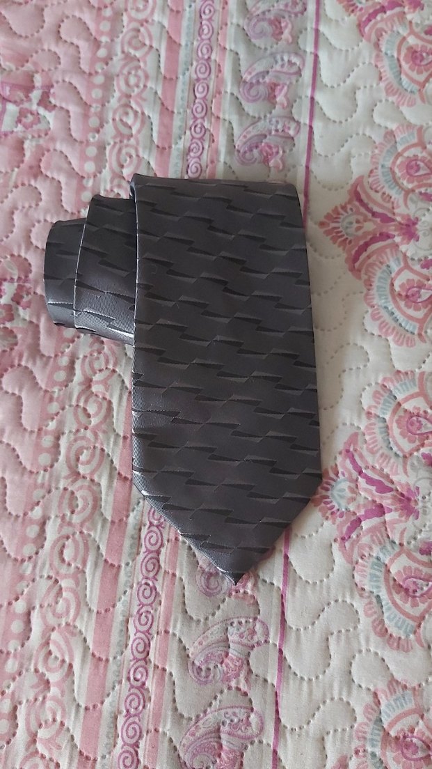 Gri Erkek Kravat - Görsel 3