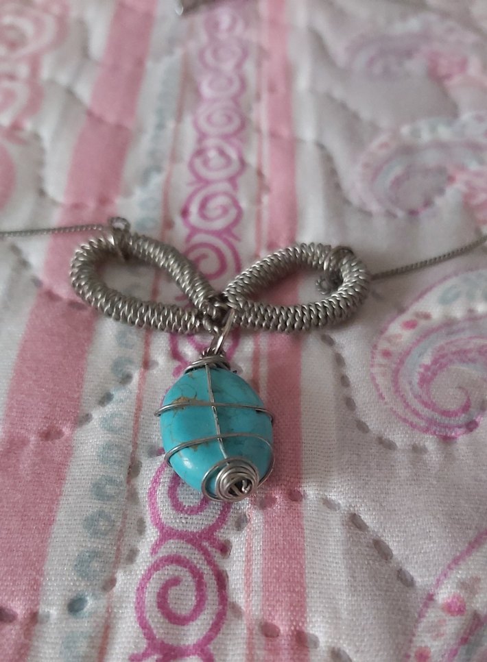 Mavi uçlu kolye - Görsel 3