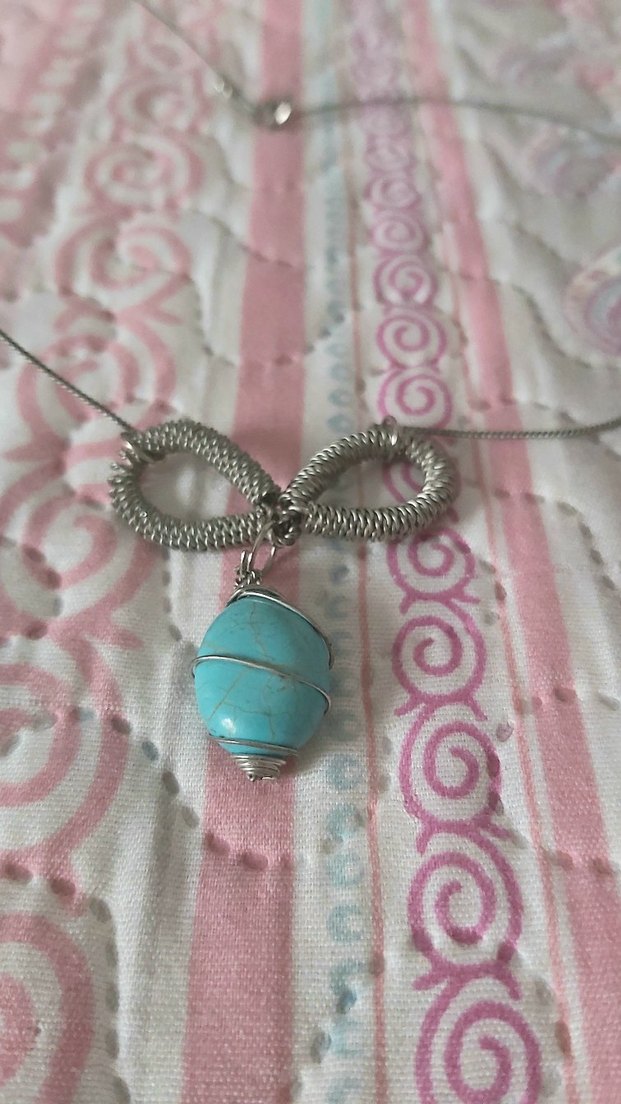 Mavi uçlu kolye - Görsel 5