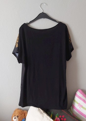 Siyah Desenli Kadın adL Bluz - Görsel 2