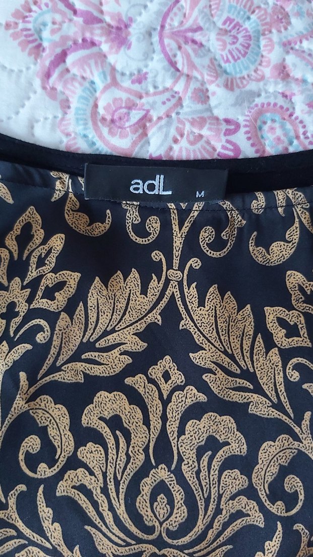 Siyah Desenli Kadın adL Bluz - Görsel 4