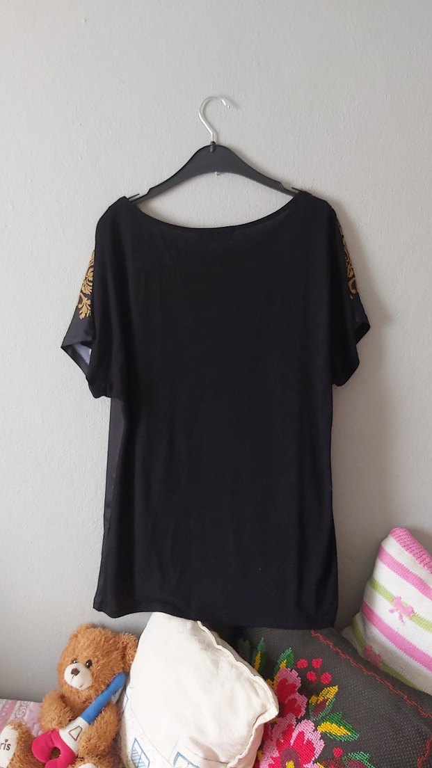 Siyah Desenli Kadın adL Bluz - Görsel 2