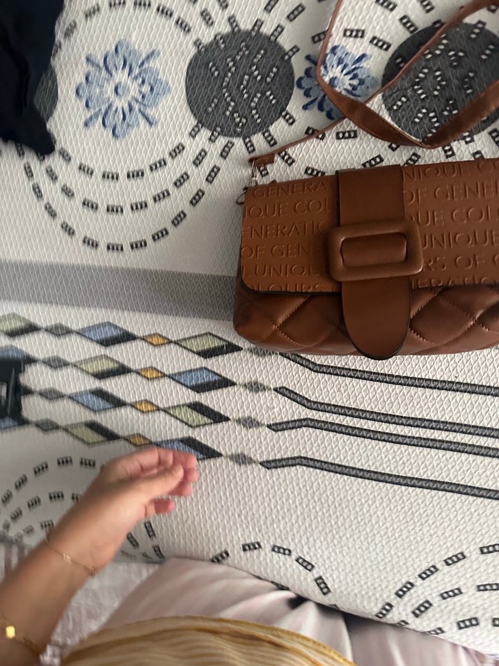 Kahverengi Deri Tokalı Kadın Çanta - Görsel 2