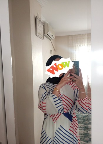 LCW Modest Uzun Kollu Desenli Kadın Elbise - Görsel 2