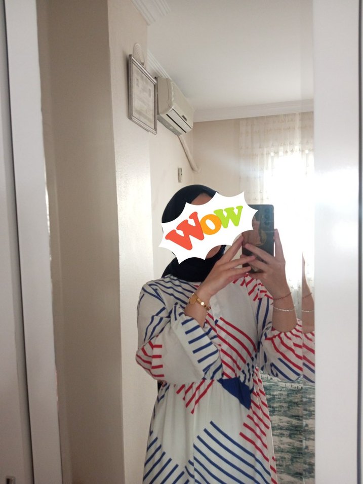 LCW Modest Uzun Kollu Desenli Kadın Elbise - Görsel 2