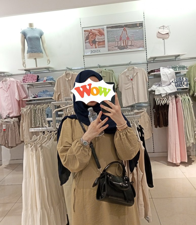 LCW bej haki yeşil Uzun Salaş Elbise - Görsel 3