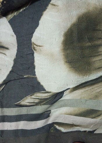 modakasmir haki yeşil bambu desenli sal - Görsel 2