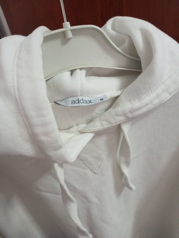 Beyaz Kadın Sweatshirt, Rahat Kesim, Uzun Kollu addax - Görsel 4