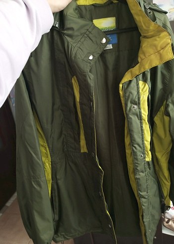 Yeşil ve Sarı Fermuarlı yağmurluk mont unisex erkek - Görsel 7