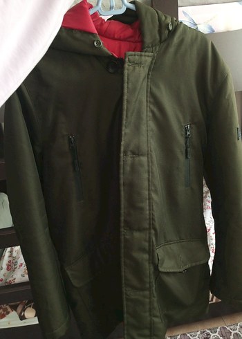 kapüşonlu erkek mont - Görsel 7