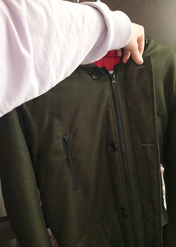 kapüşonlu erkek mont - Görsel 4