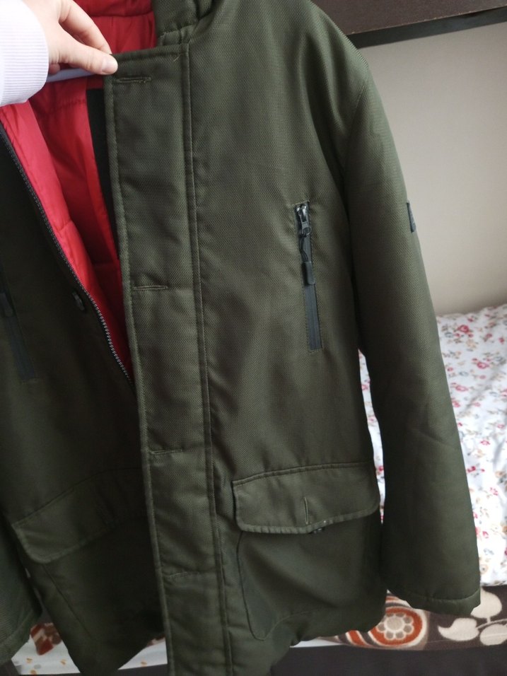 kapüşonlu erkek mont - Görsel 3