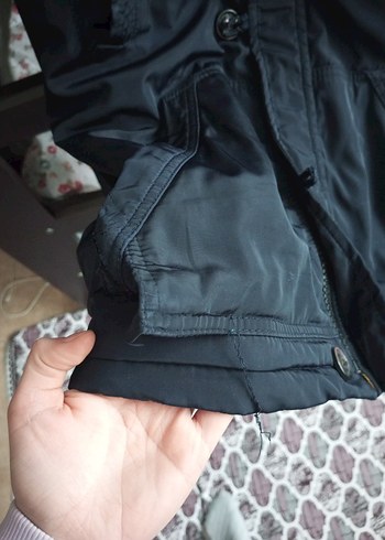 Siyah Düğmeli Erkek Midi Mont - Görsel 4