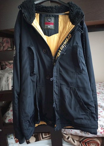 Siyah Düğmeli Erkek Midi Mont - Görsel 2