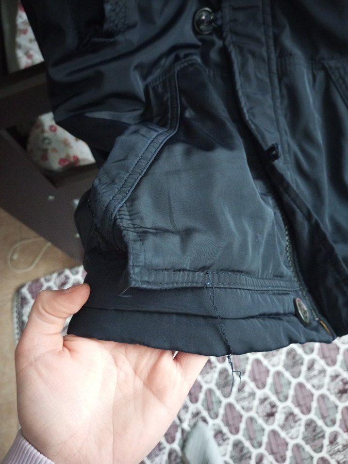 Siyah Düğmeli Erkek Midi Mont - Görsel 4