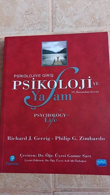 Psikolojiye giriş psikoloji ve yaşam Nobel yayınları gamze sart