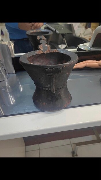 Beden Dönem ürünü ahşap dibek