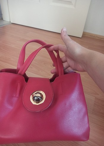 Beden bordo kırmızı Deri Kadın Çanta