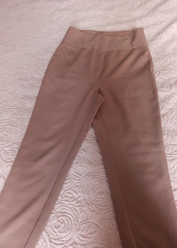 Bej Kadın Midi Kumaş Pantolon - Görsel 3